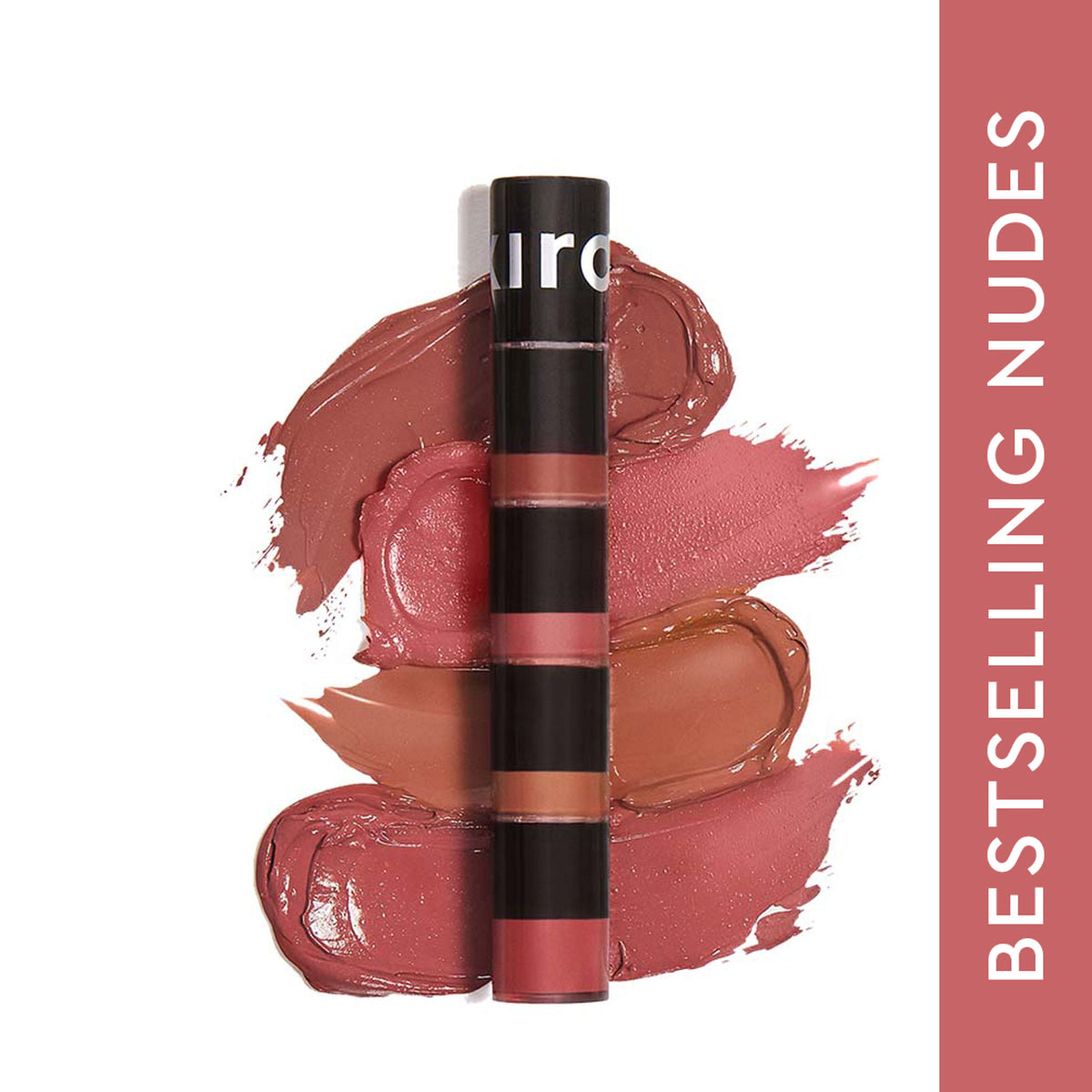 KIRO Four Play Non-Stop Airy Matte Liquid Lipstick in the Ultimate Quad, showing four vibrant, matte liquid lipstick shades.