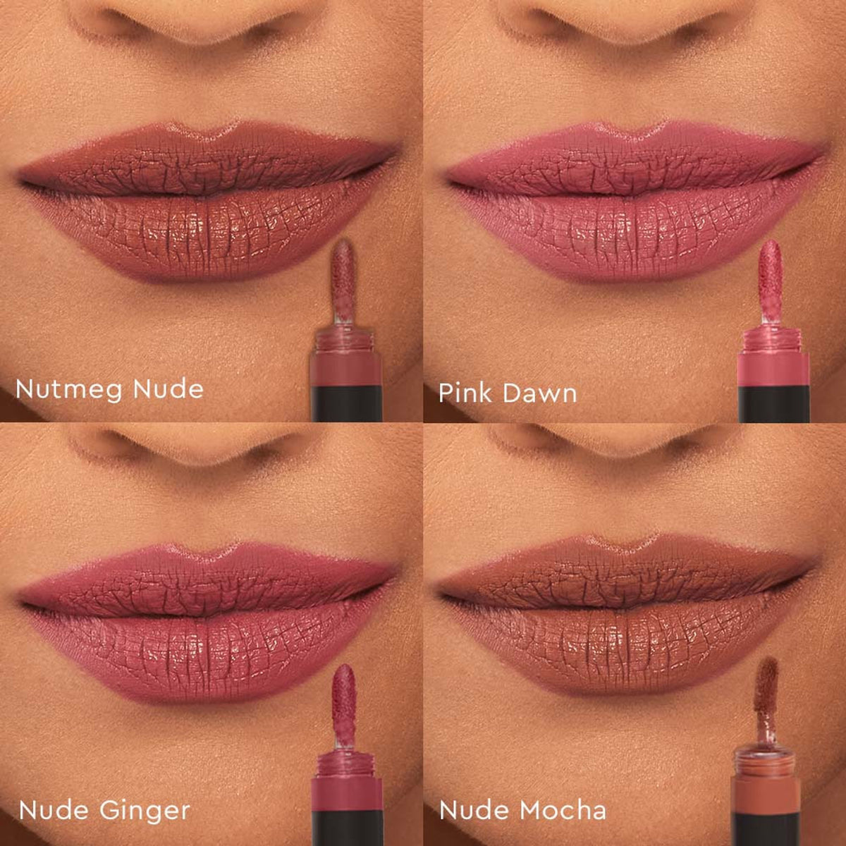 KIRO Four Play Non-Stop Airy Matte Liquid Lipstick in Ultimate Quad, showcasing the vibrant array of matte liquid lip colors.
