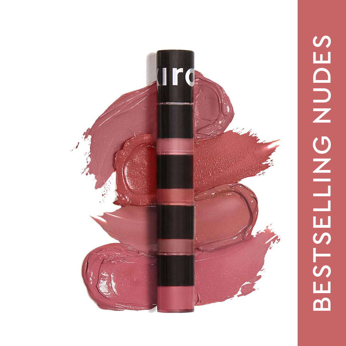 KIRO Four Play Non-Stop Airy Matte Liquid Lipstick in the Supreme Quad with four vibrant shades displayed in a sleek palette.