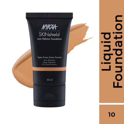 Nykaa Cosmetics SkinShield Anti-Pollution Matte Foundation - Golden Hour 10