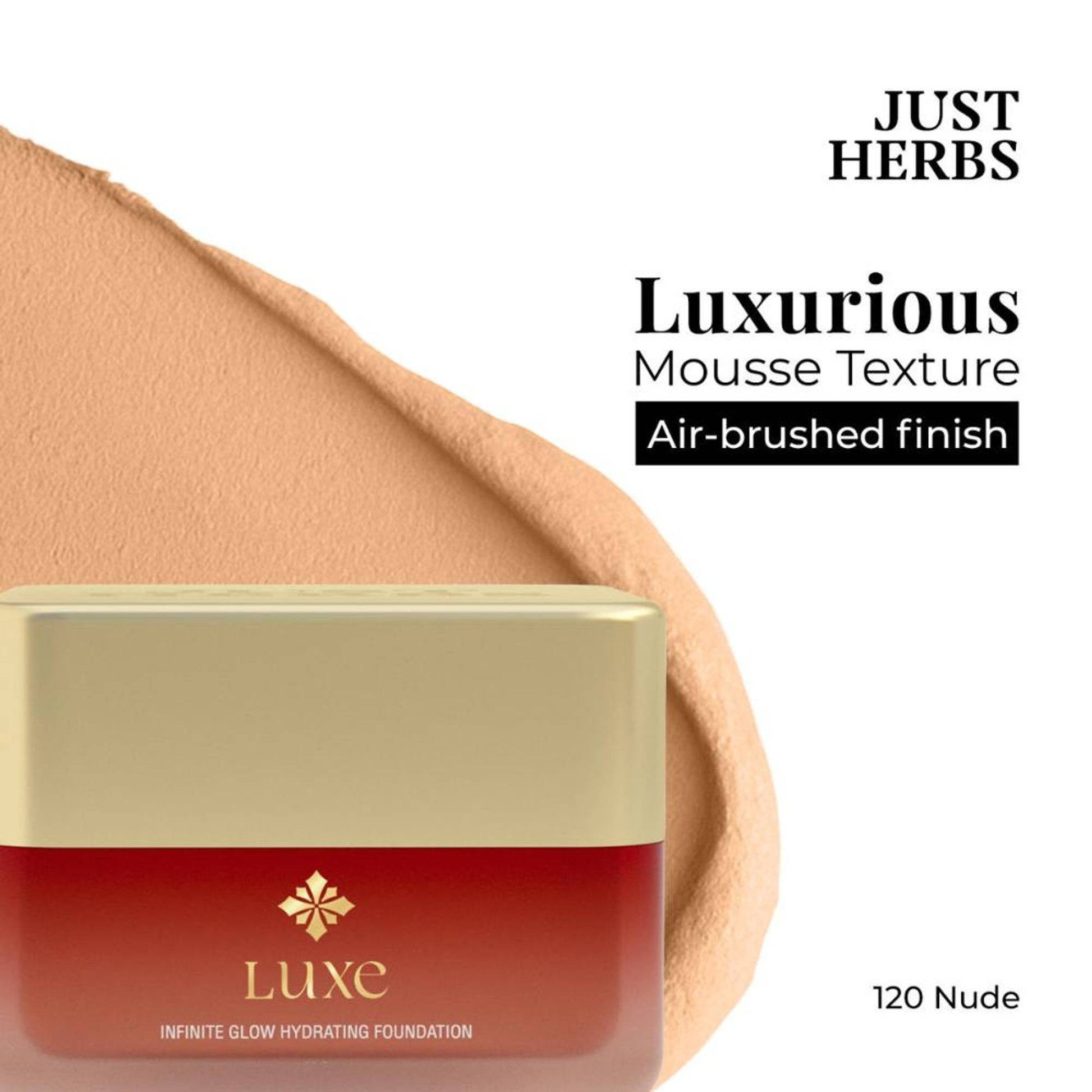 Just Herbs Luxe Infinite Glow Hydrating Foundation - 120 Nude