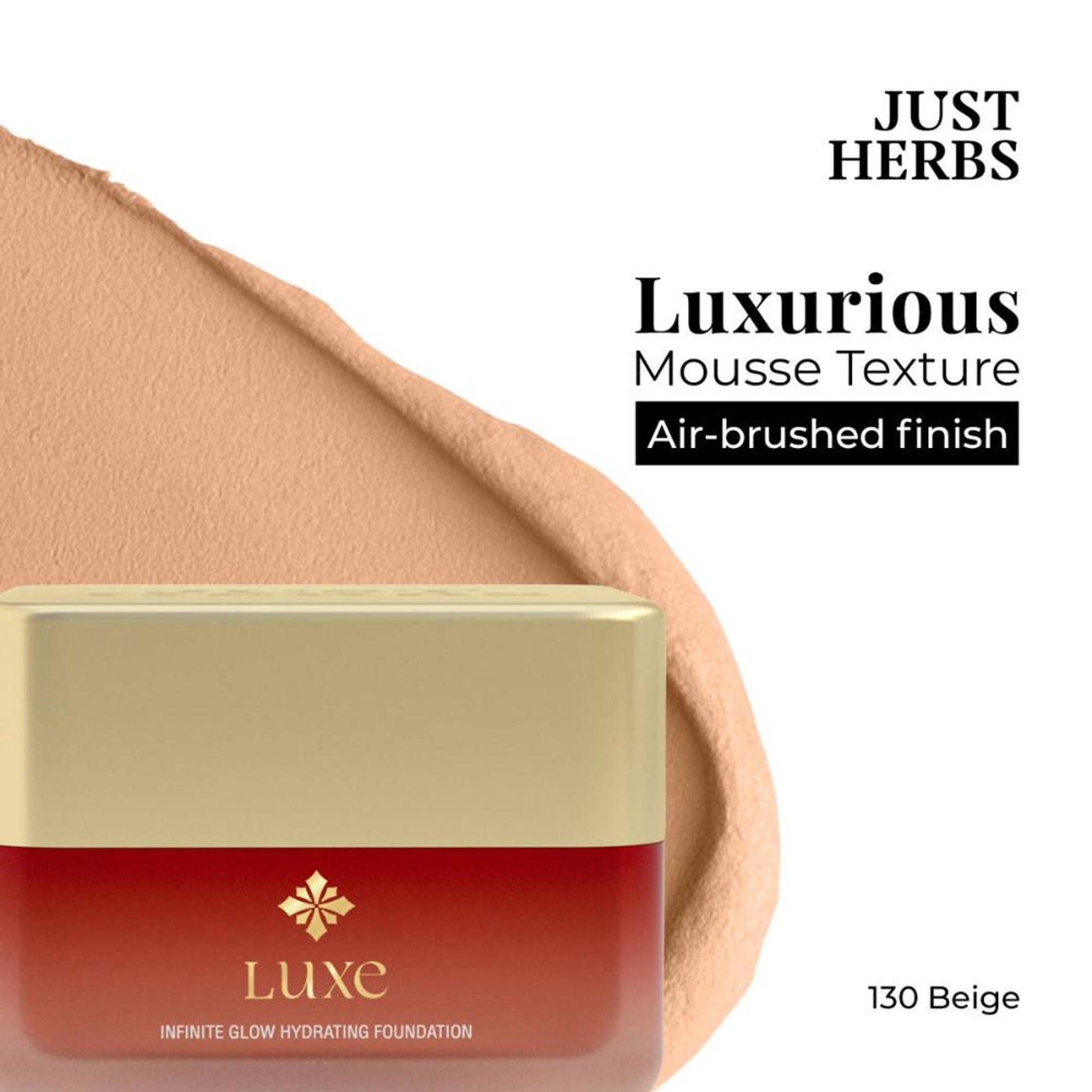 Just Herbs Luxe Infinite Glow Hydrating Foundation - 130 Beige