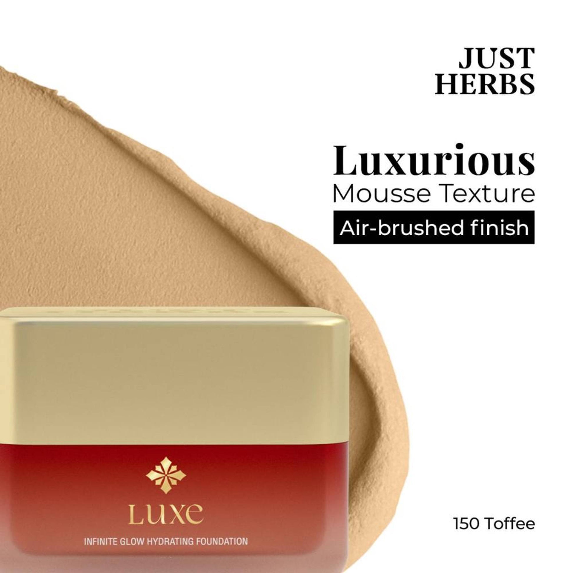 Just Herbs Luxe Infinite Glow Hydrating Foundation - 150 Toffee