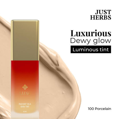 Just Herbs Luxe Radiant Silk Skin Tint - 100 Porcelain