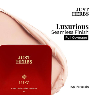Just Herbs Luxe Illume Correct Creme Concealer - 100 Porcelain