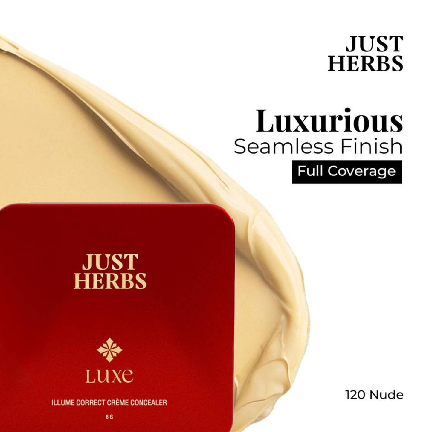 Just Herbs Luxe Illume Correct Creme Concealer - 120 Nude