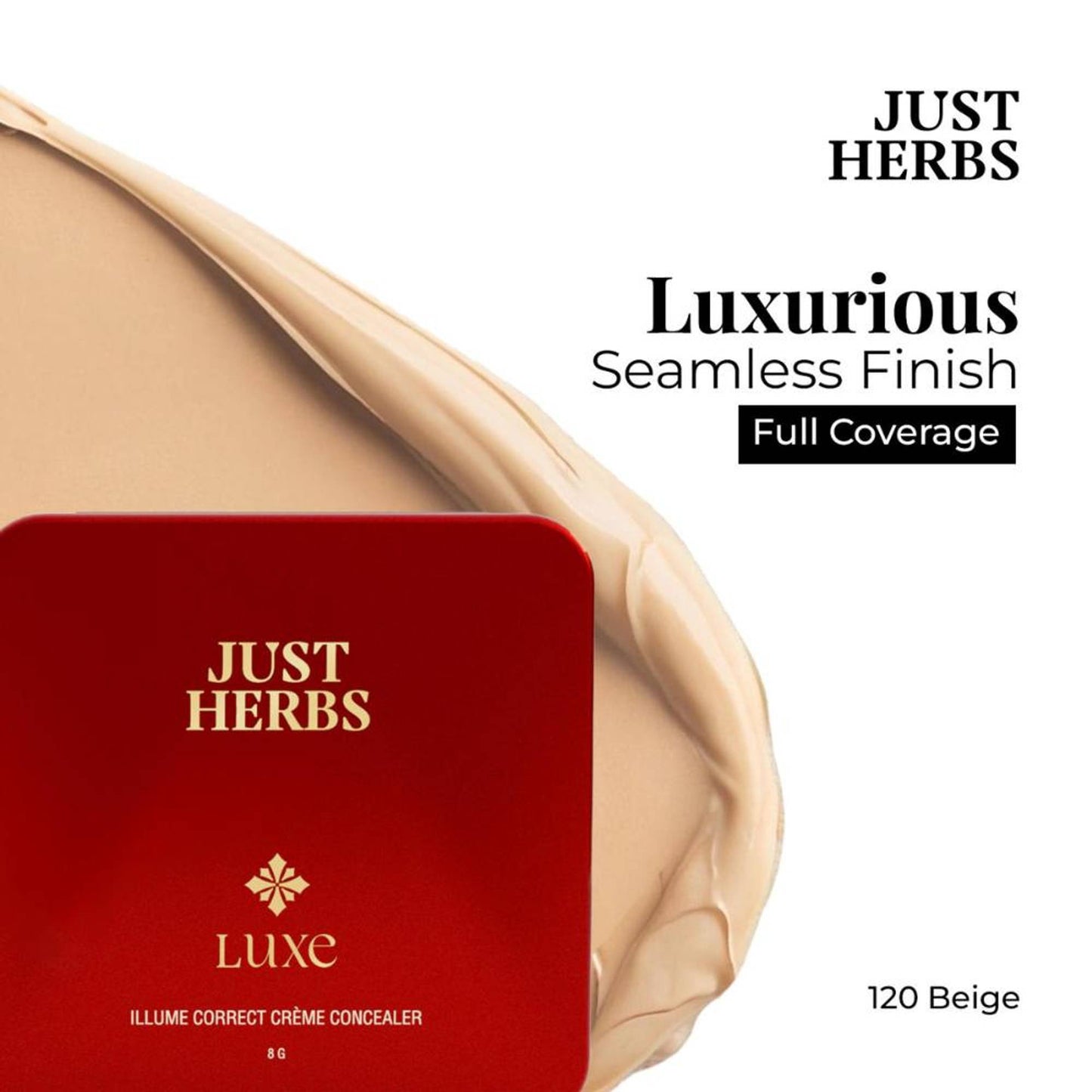 Just Herbs Luxe Illume Correct Creme Concealer - 130 Beige