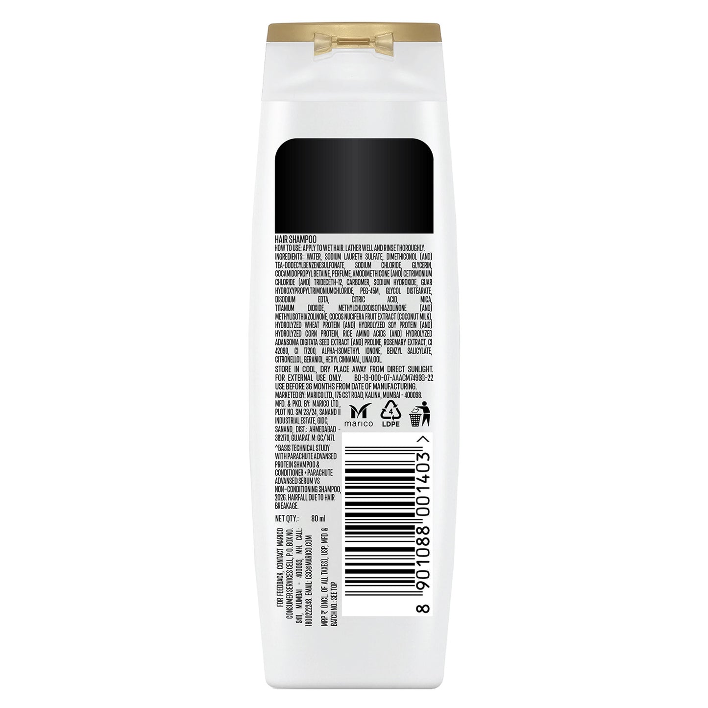 Parachute Advansed Protein Shampoo With Coconut Milk & Rosemary