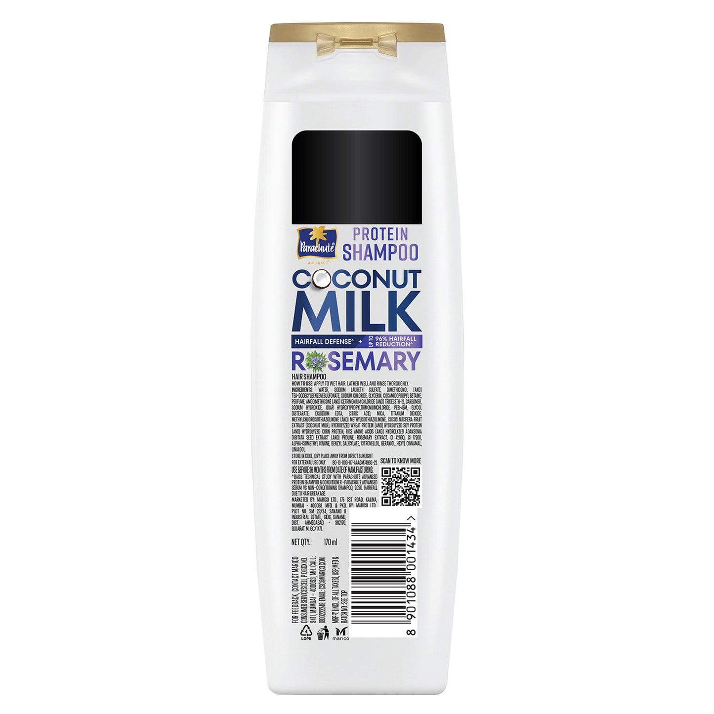 Parachute Advansed Protein Shampoo With Coconut Milk & Rosemary