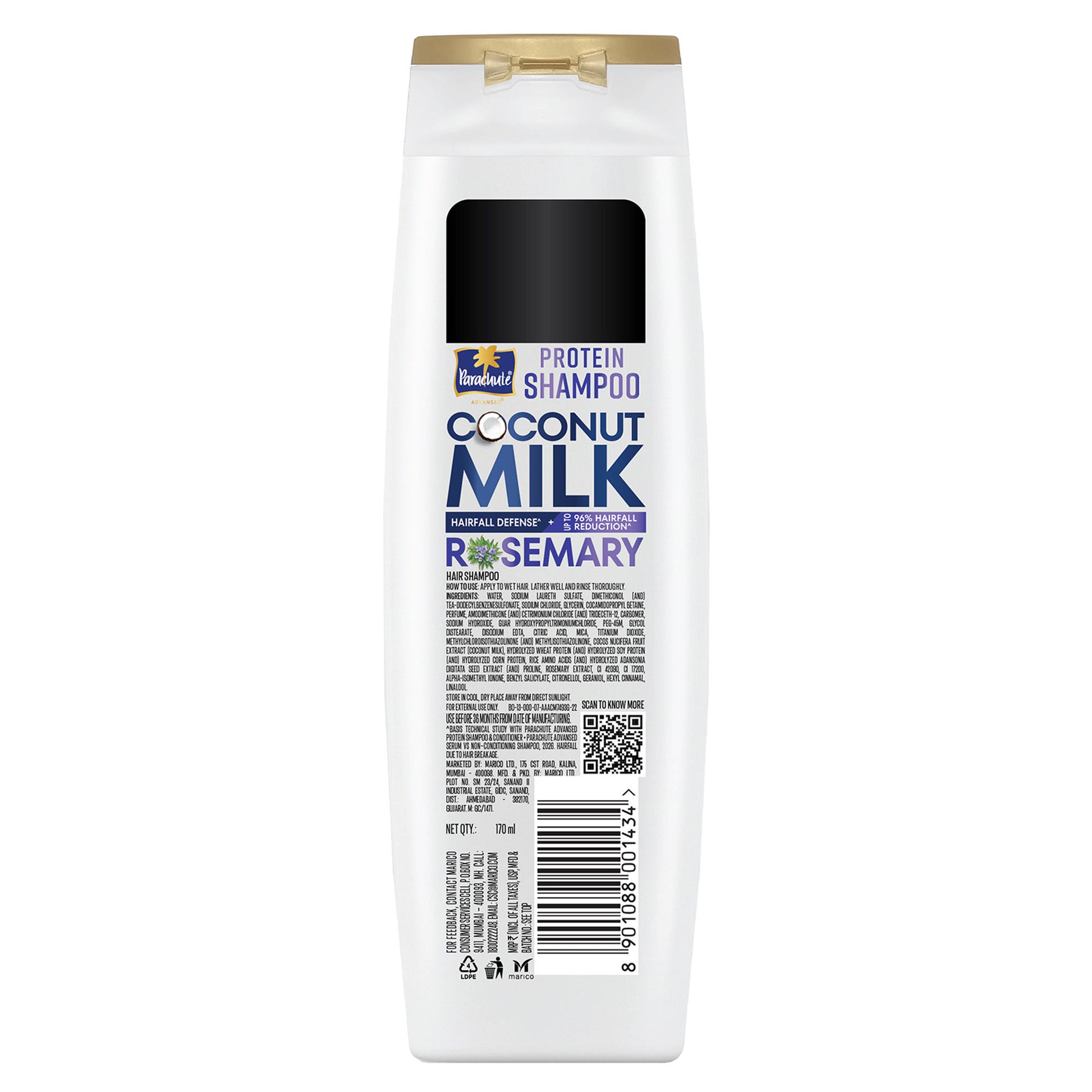 Parachute Advansed Protein Shampoo With Coconut Milk & Rosemary