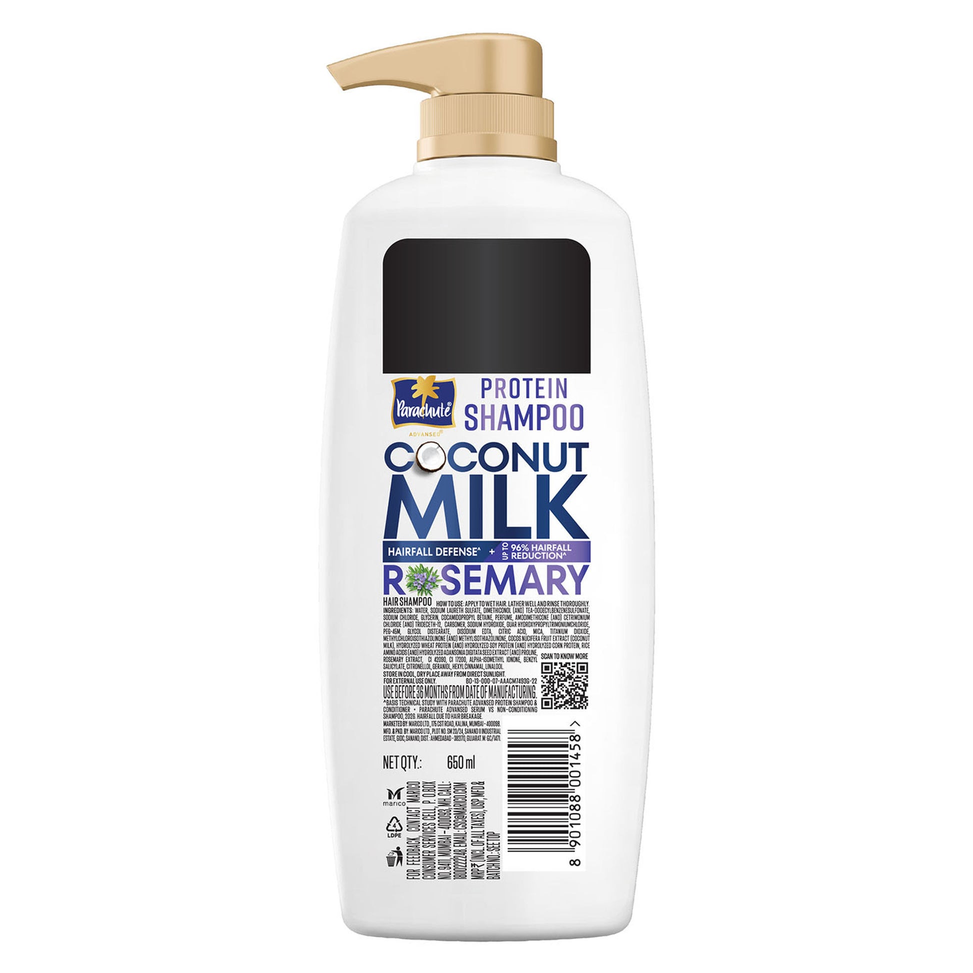 Parachute Advansed Protein Shampoo With Coconut Milk & Rosemary