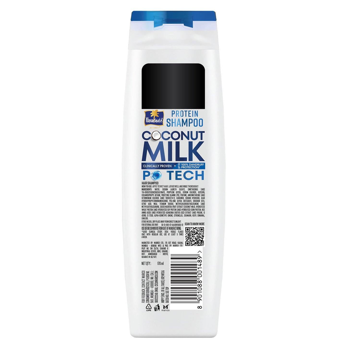 Parachute Advansed Protein Shampoo With Coconut Milk & Dandruff Control