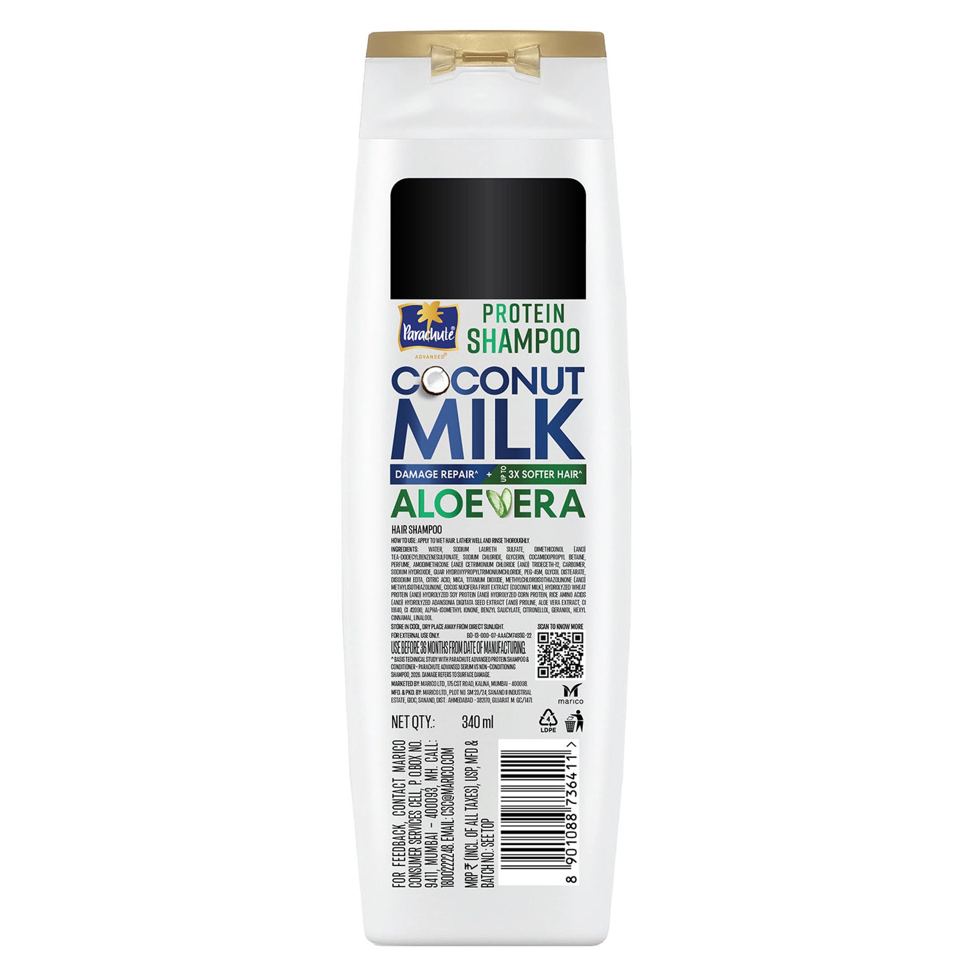 Parachute Advansed Protein Shampoo With Coconut Milk & Aloe Vera