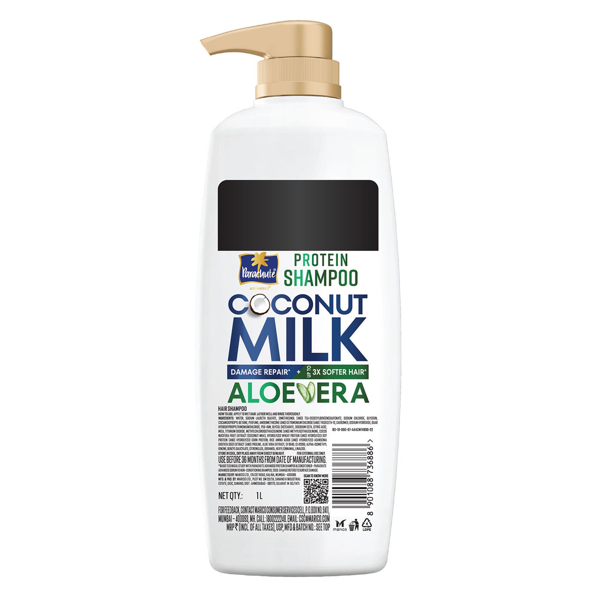 Parachute Advansed Protein Shampoo With Coconut Milk & Aloe Vera