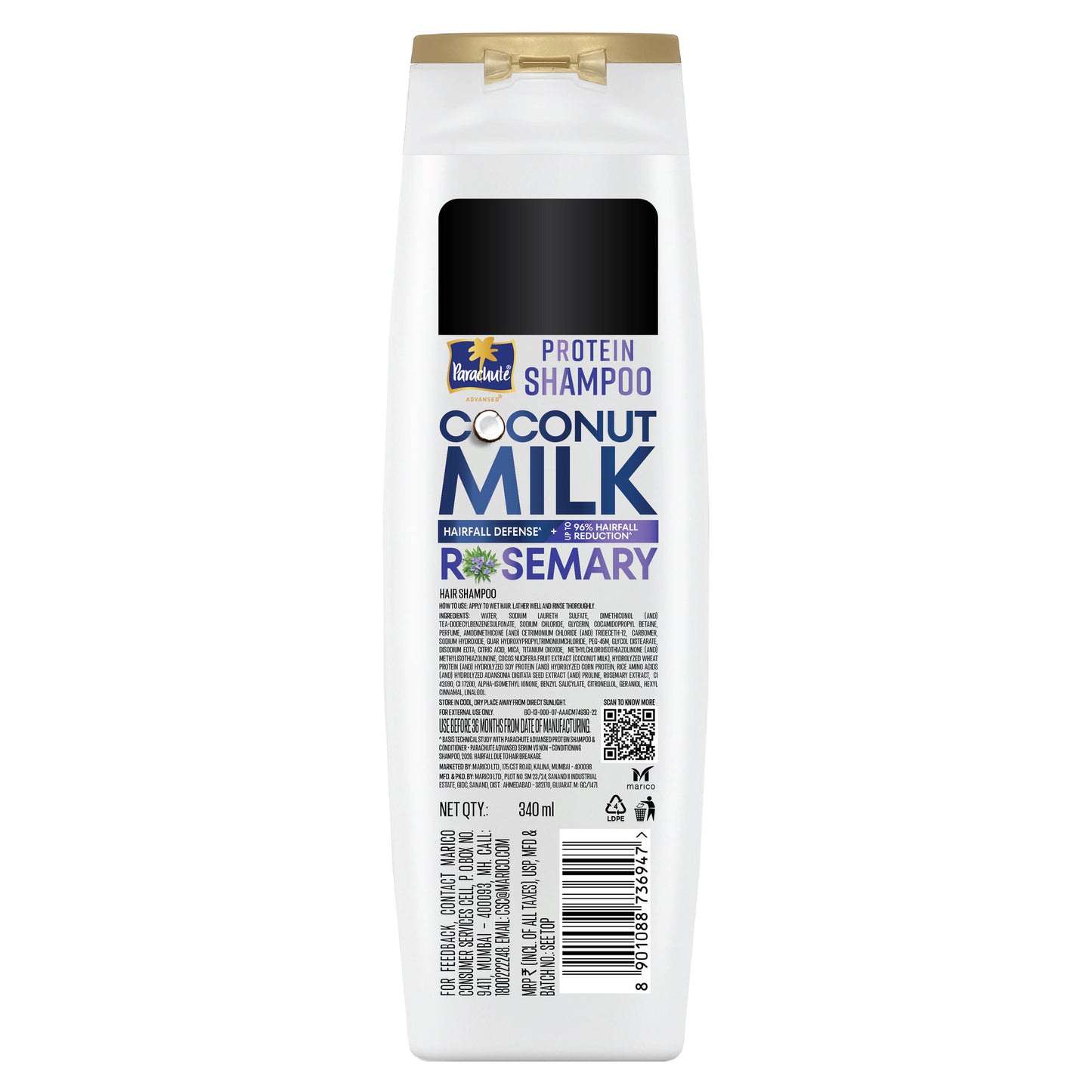 Parachute Advansed Protein Shampoo With Coconut Milk & Rosemary