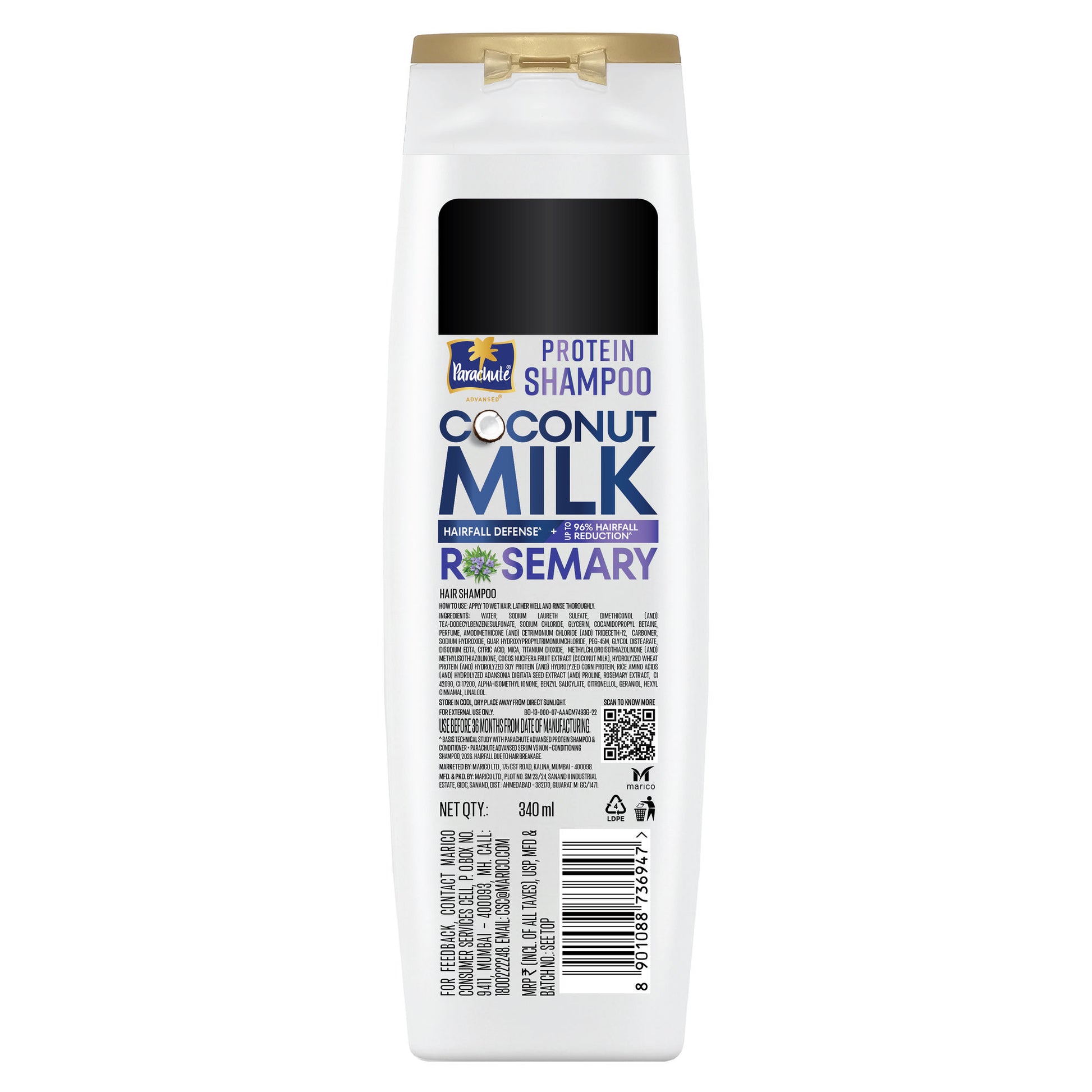Parachute Advansed Protein Shampoo With Coconut Milk & Rosemary