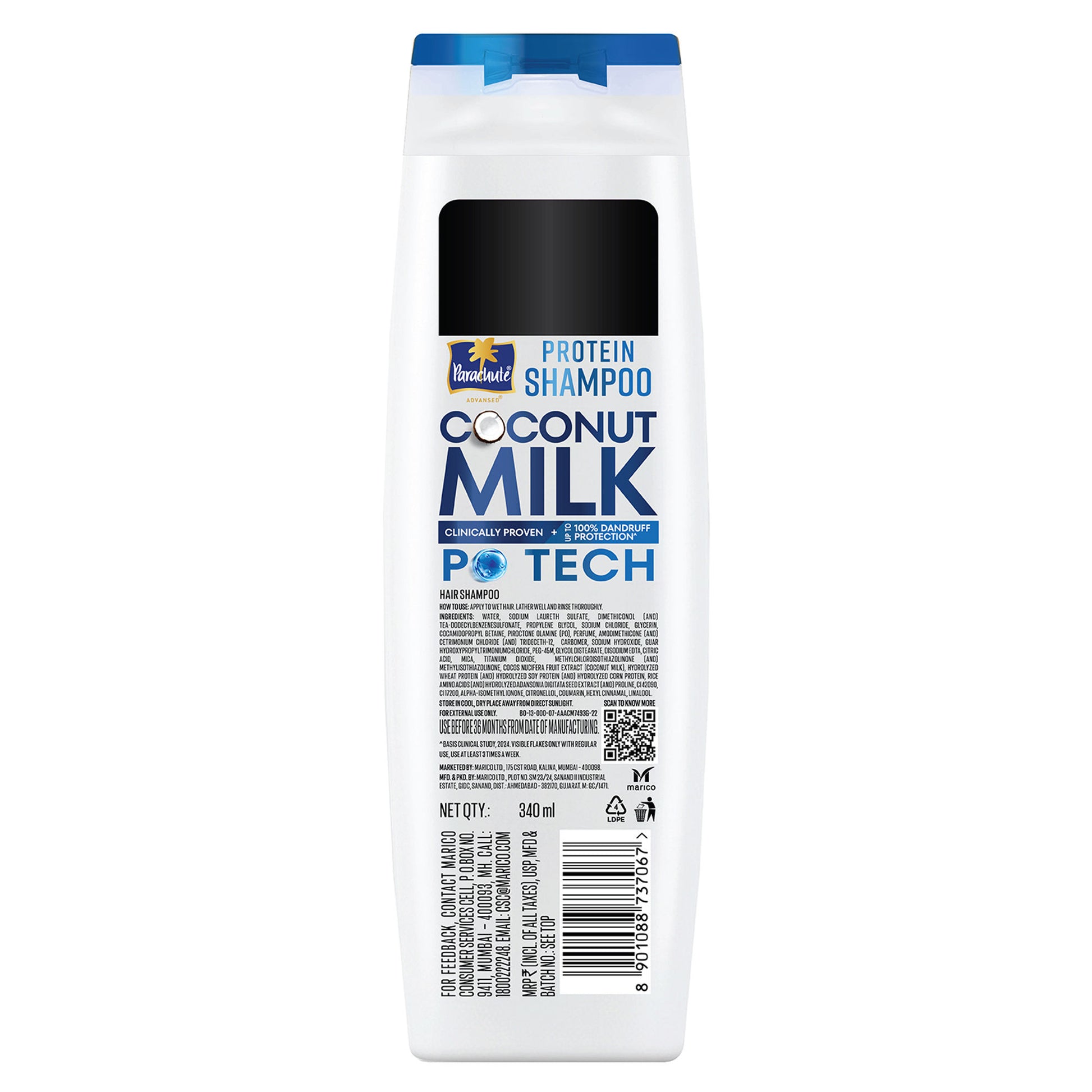 Parachute Advansed Protein Shampoo With Coconut Milk & Dandruff Control