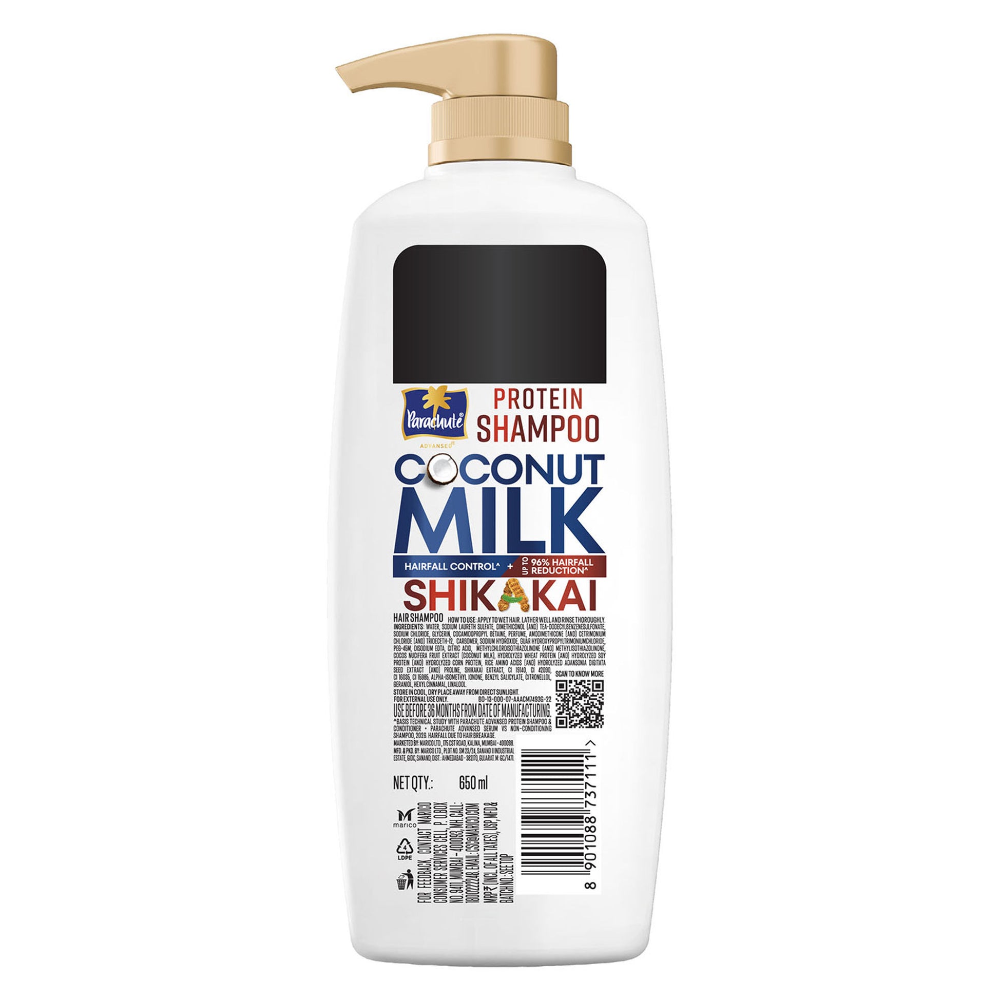 Parachute Advansed Protein Shampoo With Coconut Milk & Shikakai