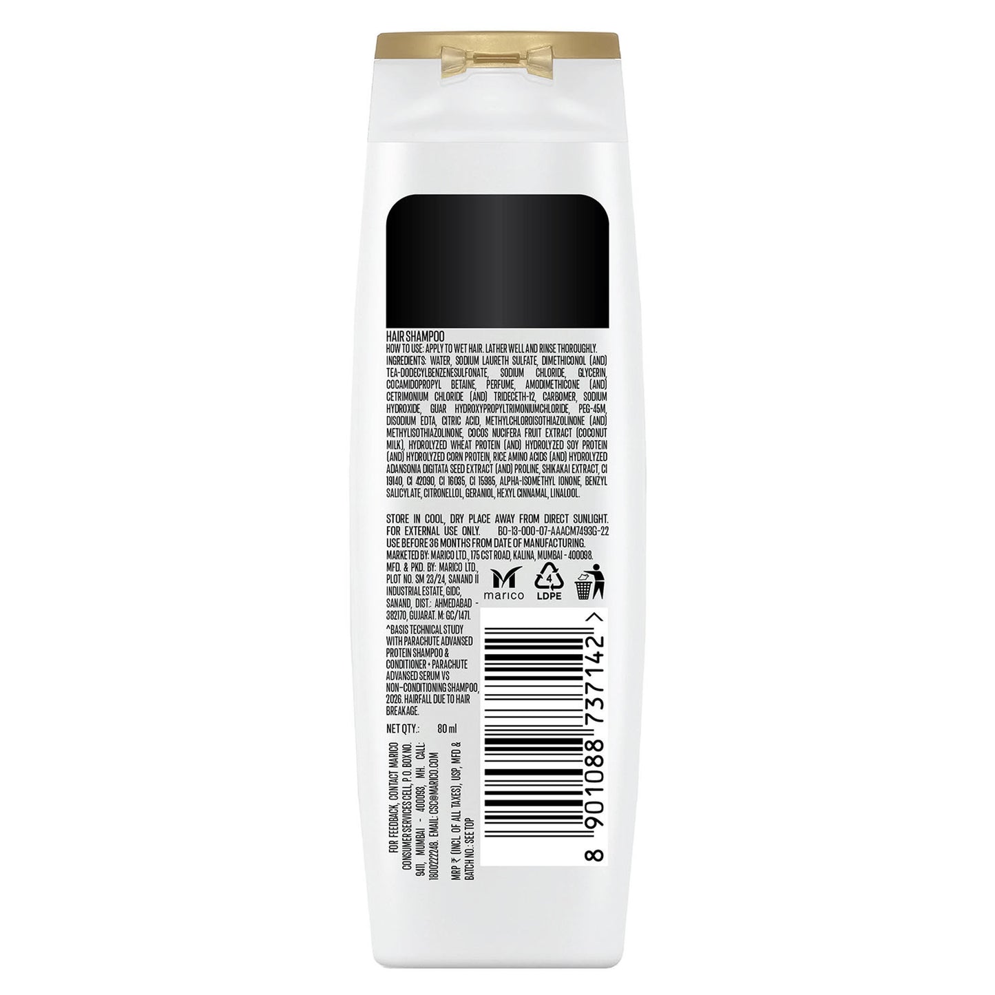 Parachute Advansed Protein Shampoo With Coconut Milk & Shikakai