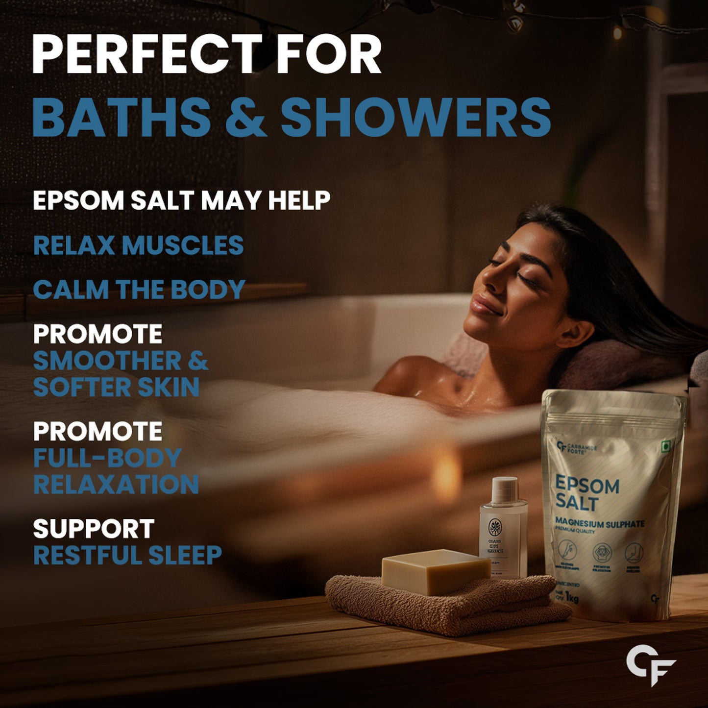 Carbamide Forte Epsom Bath Salts For Pain Relief, Foot & Aches