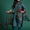 Dhiyona IE Ethnic Motifs Printed Pure Cotton Kurta With Trousers & Dupatta