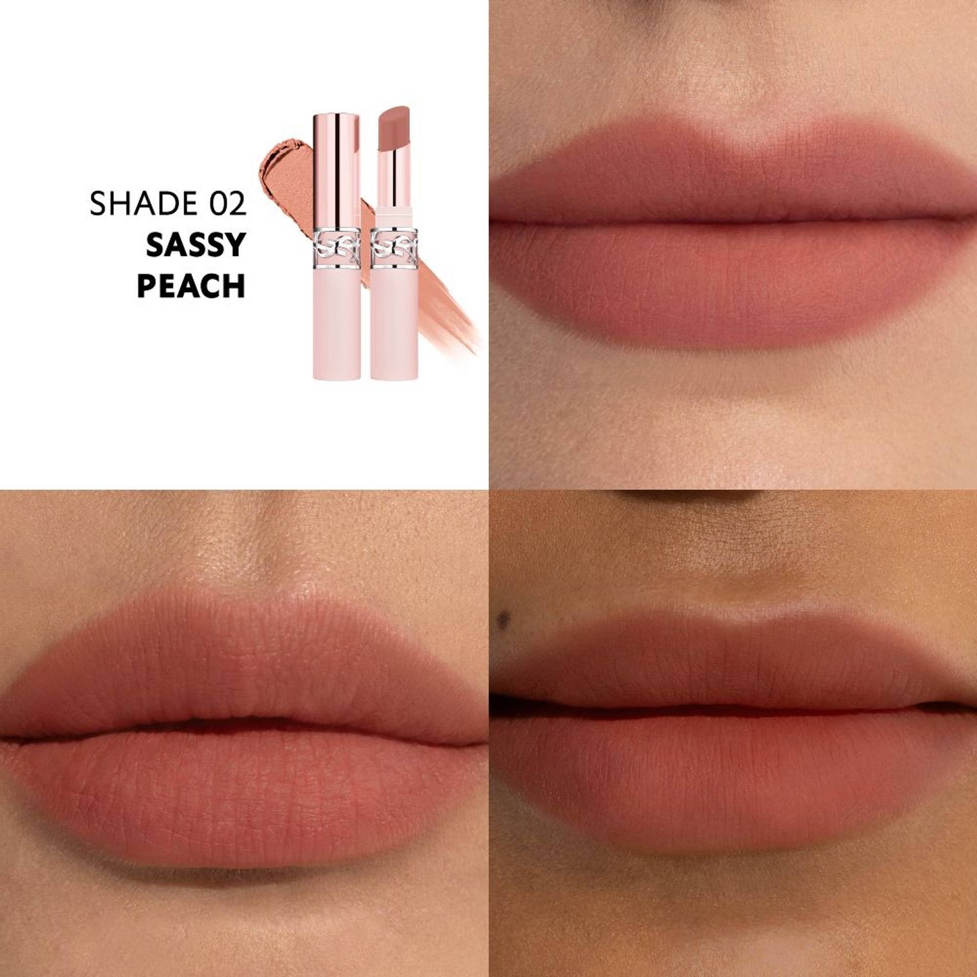 Yves Saint Laurent Lovenude Lip Blusher Soft Blurring Matte Lipstick - 02 Sassy Peach
