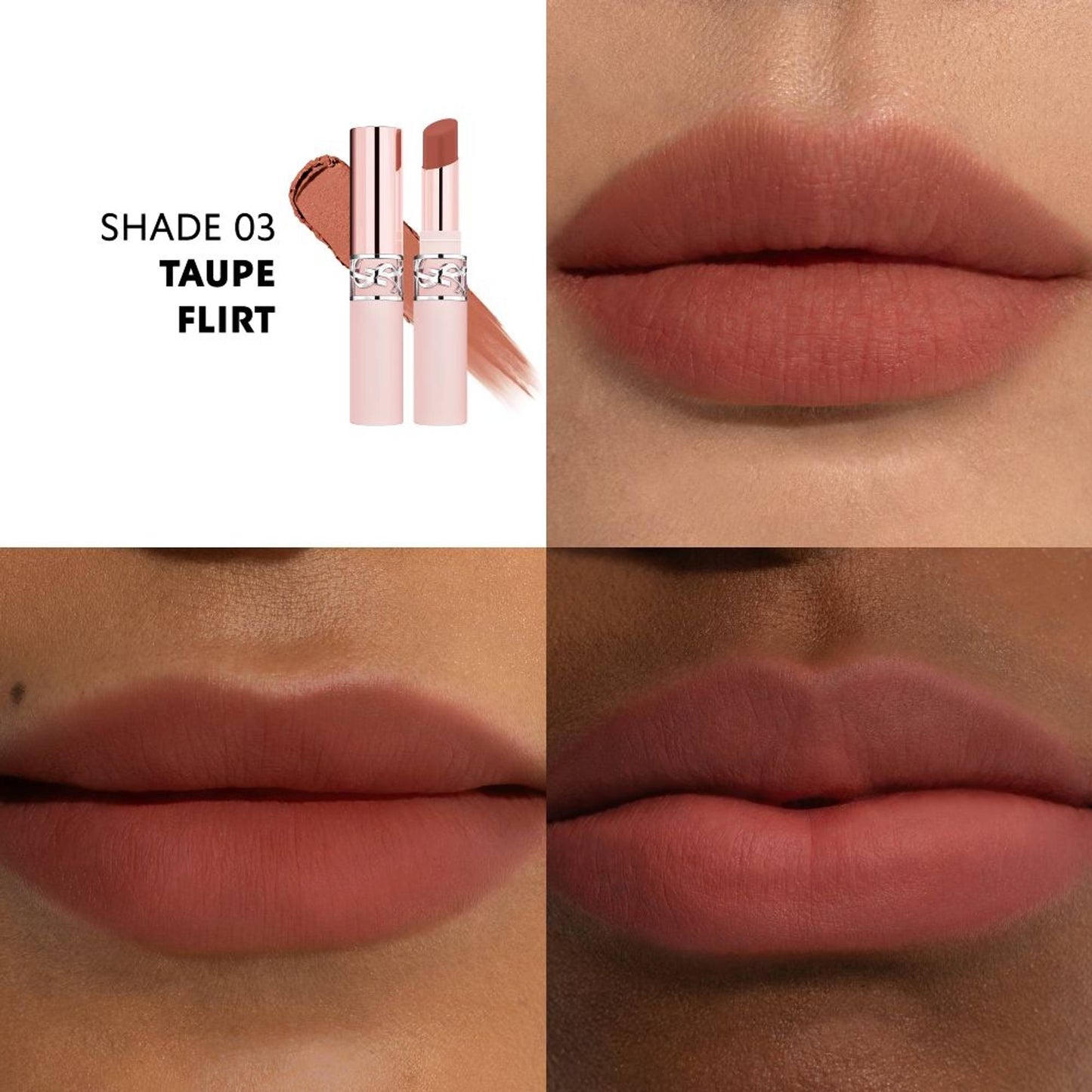 Yves Saint Laurent Lovenude Lip Blusher Soft Blurring Matte Lipstick - 03 Taupe Flirt
