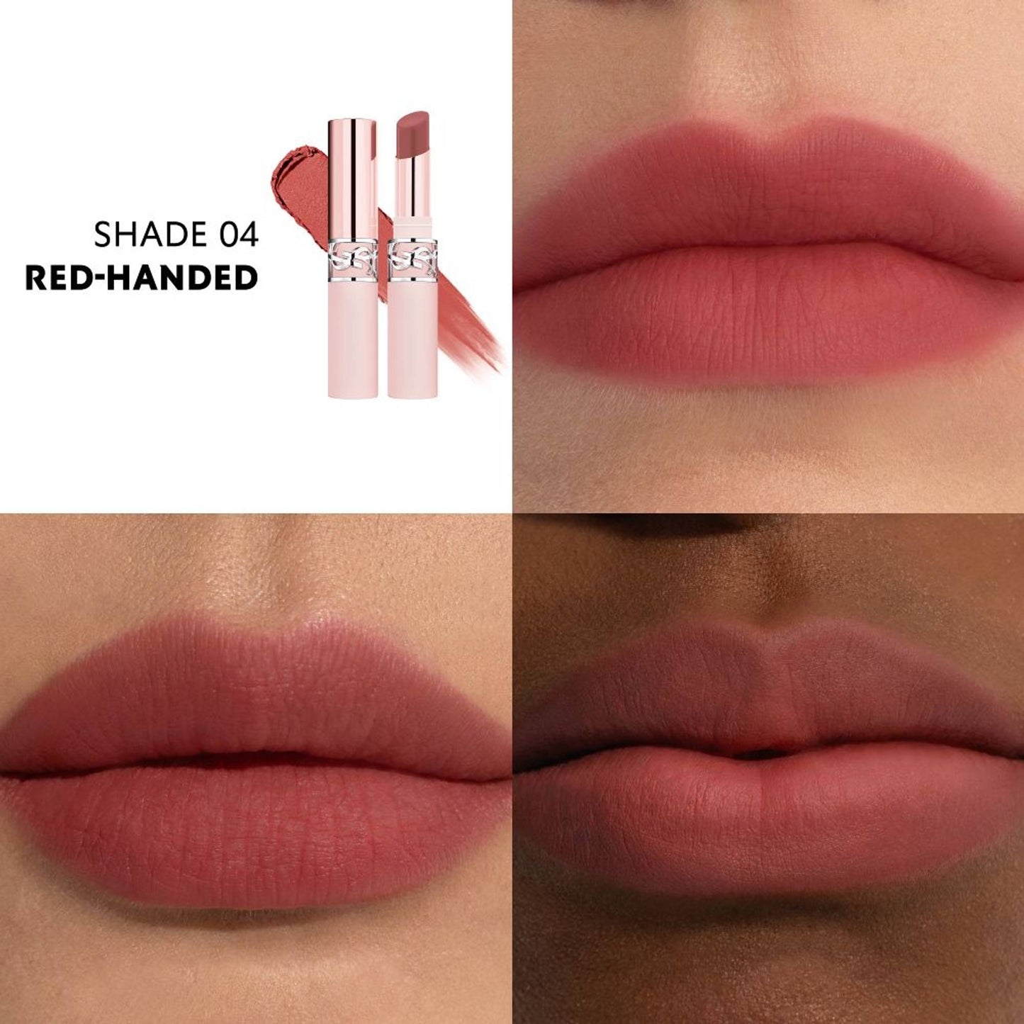 Yves Saint Laurent Lovenude Lip Blusher Soft Blurring Matte Lipstick - 04 Red Handed