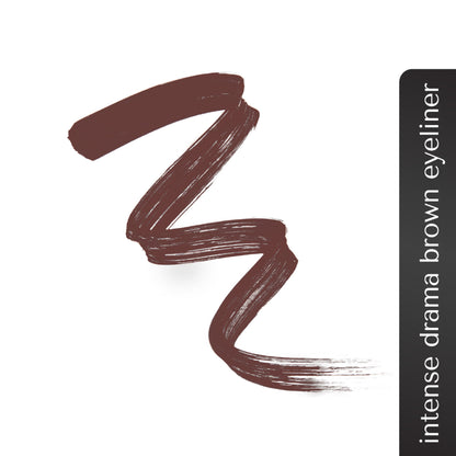 Bella Vita Organic Intense Drama waterproof brown eyeliner pencil with smooth application and precise tip.