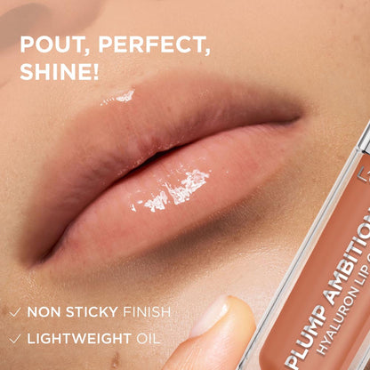 L'Oreal Paris Plump Ambition Hyaluron Lip Oil for fuller, bouncier lips - 641 Latte Glace