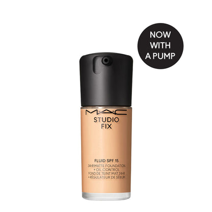 M.A.C Studio Fix Fluid SPF 15 Soft Matte Foundation With Hyaluronic Acid - NC 17