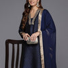 Indyancart VA Women'sSequinned Kurta with Trousers & Dupatta