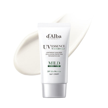 d'Alba piedmont Waterfull Mild Sun Cream, Vegan, SPF 50+ PA++++, Sensitive Skin