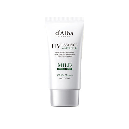 d'Alba piedmont Waterfull Mild Sun Cream, Vegan, SPF 50+ PA++++, Sensitive Skin