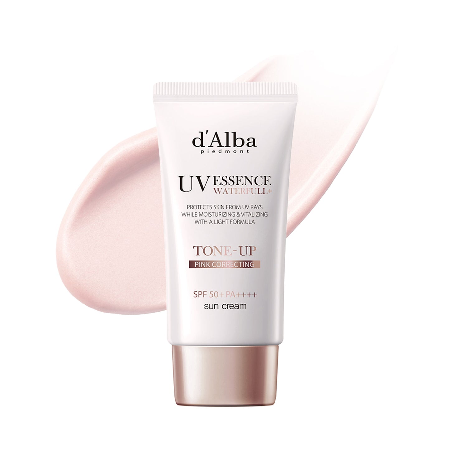 d'Alba piedmont Waterfull Tone-Up Sunscreen, Vegan, Tinted Moisturizer, SPF 50+ PA++++, Glowy