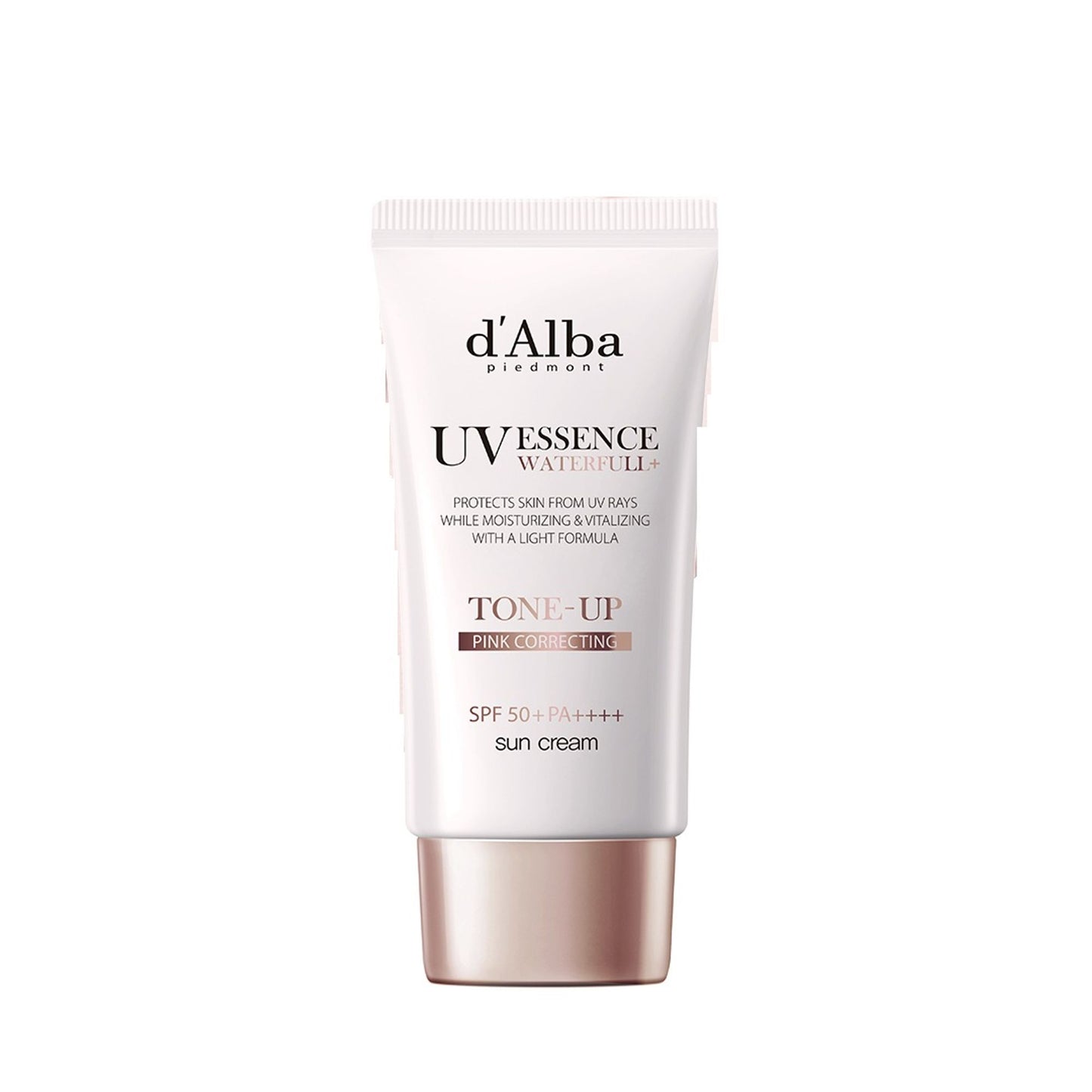 d'Alba piedmont Waterfull Tone-Up Sunscreen, Vegan, Tinted Moisturizer, SPF 50+ PA++++, Glowy