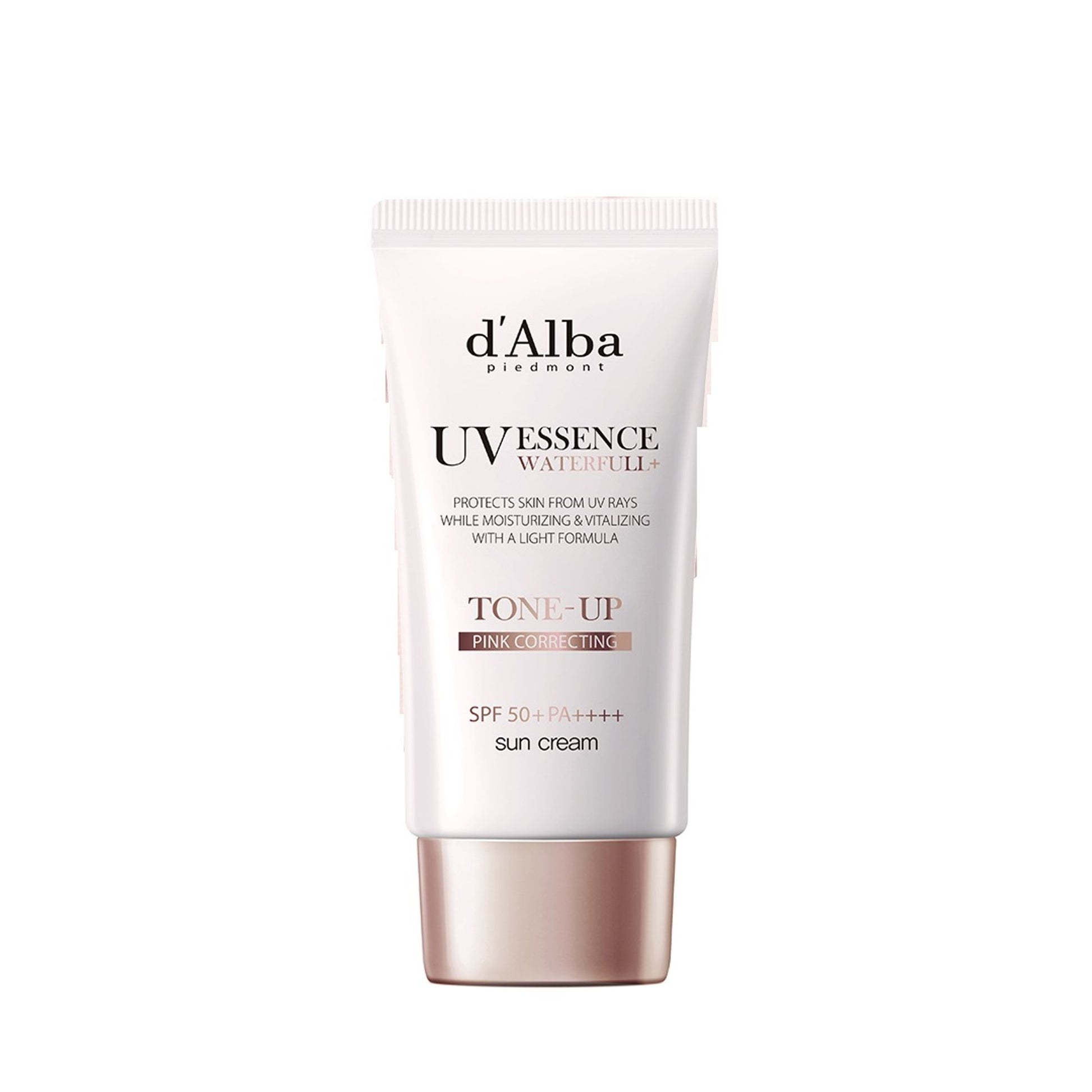 d'Alba piedmont Waterfull Tone-Up Sunscreen, Vegan, Tinted Moisturizer, SPF 50+ PA++++, Glowy