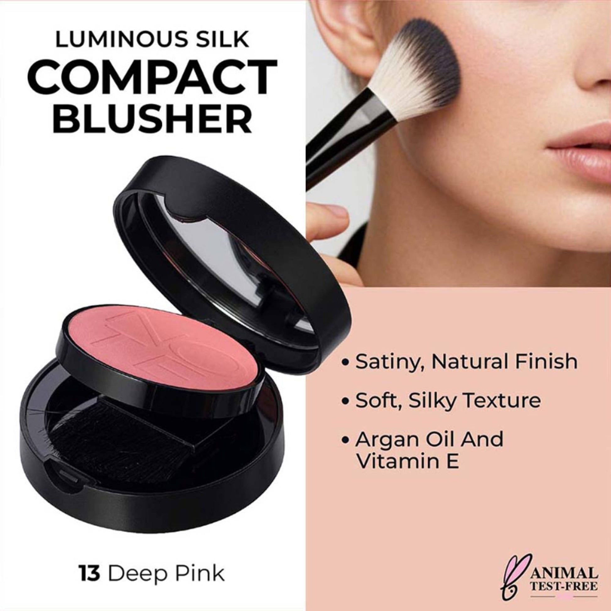 Note Cosmetique Luminous Silk Compact Blusher - 13- Deep Pink