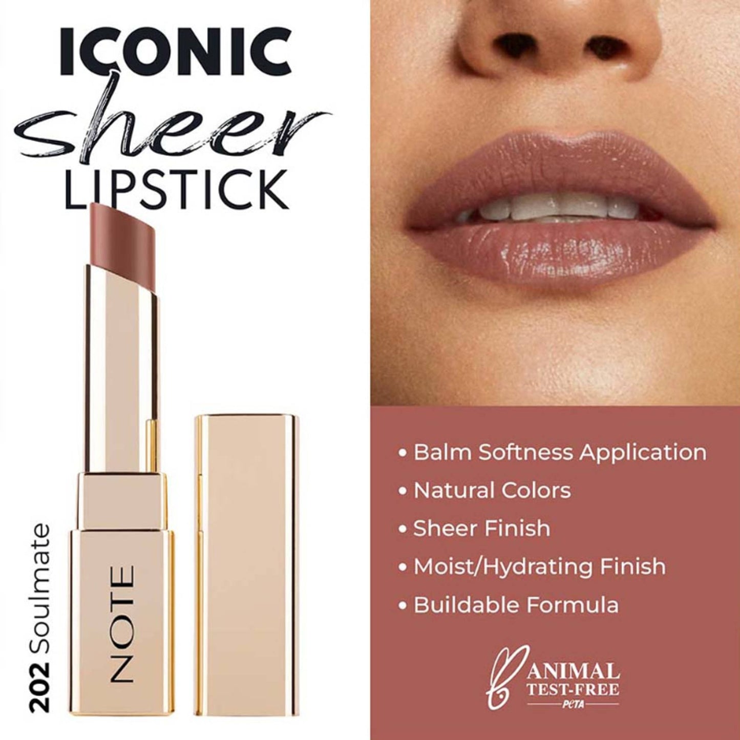 Note Cosmetique Iconic Sheer Lipstick - 202