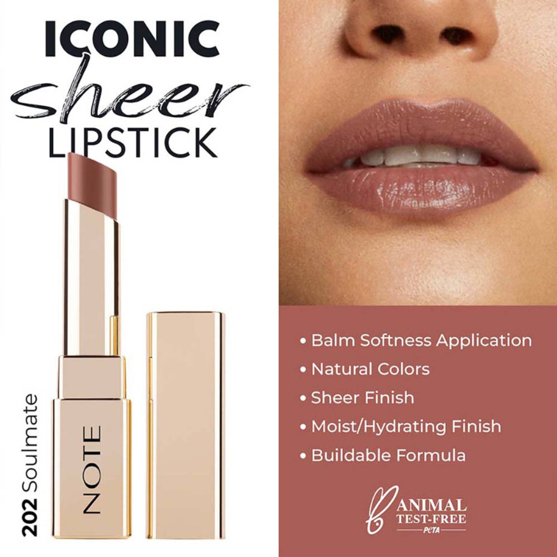 Note Cosmetique Iconic Sheer Lipstick - 202