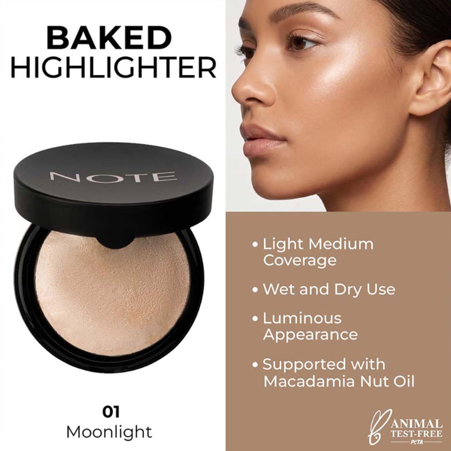 Note Cosmetique Baked Highlighter - 1
