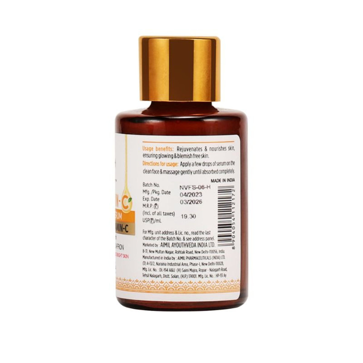 Ayouthveda Vitamin-C Face Serum with 3X Vitamin-C & Saffron to Boost Glow & Even Skin Tone