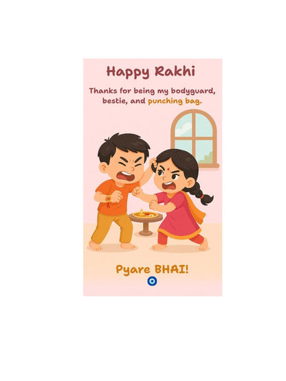 Anouk Thread Rakhi With Roli Chawal & Greetings Card