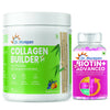 Dr. Morepen Biotin+ Advanced Tablets and Natural Collagen Builder, Orange Berry Flavour Combo