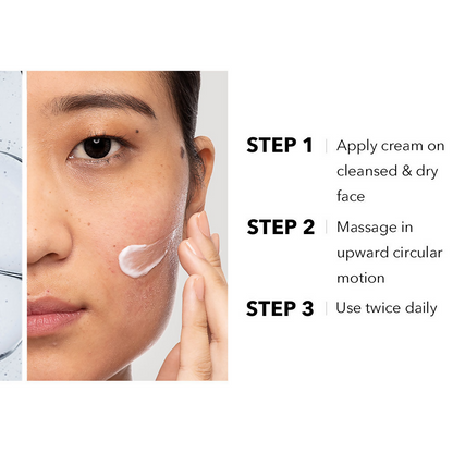 Novology Skin Barrier Moisturizer for dry skin, featuring a creamy face moisturizer in a white jar with a pump dispenser.