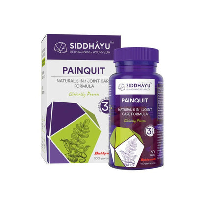 Siddhayu Ayurveda Painquit Natural 5 in 1 Joint Care Formula Tablets - Indyancart