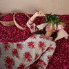 Indyancart IE Women Floral Printed Cotton Kurta with Trousers