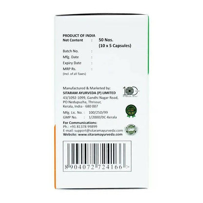Sitaram Ayurveda Shaddaranam Capsules - Indyancart