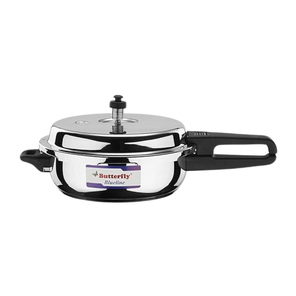 Butterfly Blue Line Wider Stainless Steel Pressure Cooker