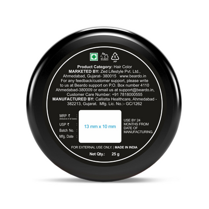 Beardo Dye Hard temporary hair color in metallic red for men, showing vibrant red hair with a shiny, metallic finish.